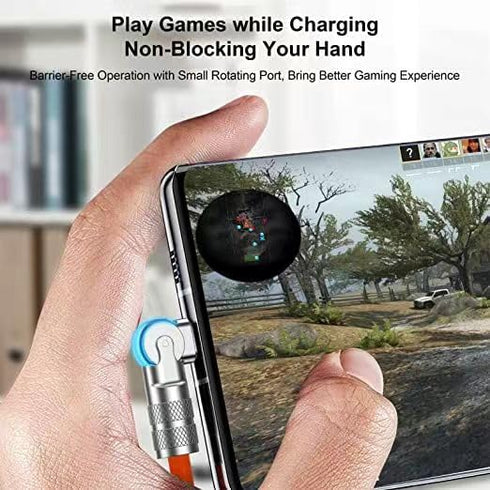180° Rotating iPhone Charger?Compatible with iPhone Data Cable? Fast Charging, Heavy Duty Unbreakable Silicone?Compatible iPhone 14/13/12/11 Pro/1...